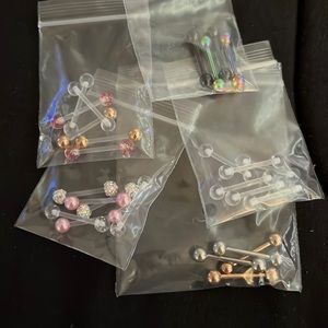 14 gage bar piercings tongue or nipple